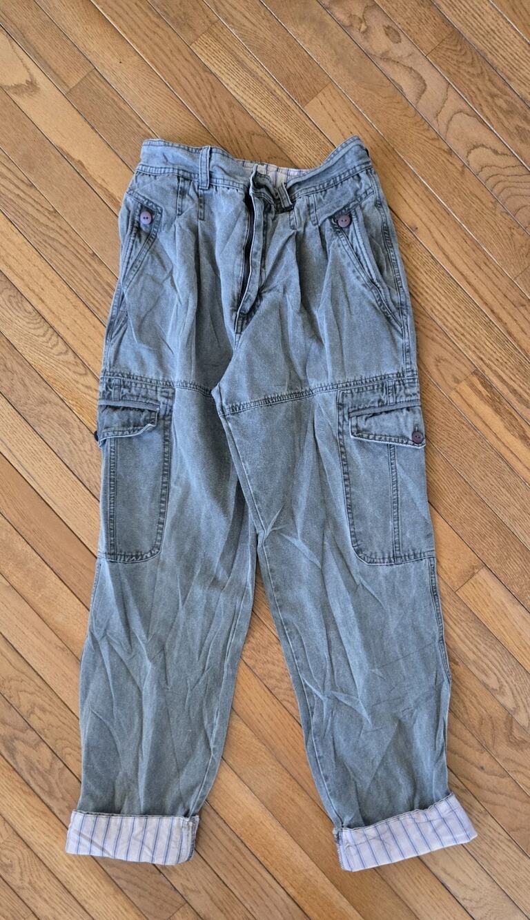 Men's Cargo Gray Pants Vintage 80s/90s Sz 30